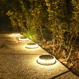 ECILY Super Bright LED Solar Pathway Light Outdoor IP65 Waterproof 3.7V 1200mAH Ground Lamp for Garden Decoration