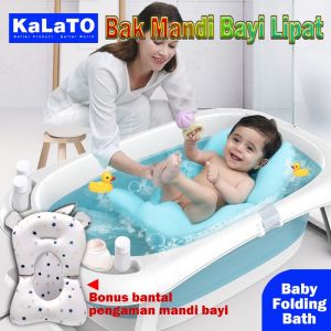 COD BABY BATH TUB | BAK MANDI LIPAT | TEMPAT MANDI BAYI/Bak Mandi Bayi Lipat Foldable Silicone Bathtub Folding Baby Portable Bathtub Bayi