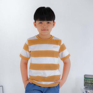 Lily And Clark Kaos Anak Laki-Laki Warna Mustard Stripe - KLC111