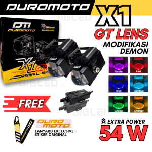 DUROMOTO X1GT X1-GT X1 GT Lens MODIFIKASI DEMON DEVIL EYE Performance Series Lampu Foglamp LED Mini Laser Motor Mobil 54 Watt