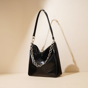 [Free Shipping] Cowhide chain large-capacity bag tote shoulder bag
