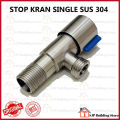 Stop Kran Single Bahan Stainless 1/2 Inch | Stop Kran Toilet Keran Shower Bidet Wastafel | Stop Kran Air Murah Single stainless Termurah Keran Air Shower Kran jet Shower toilet kloset sambungan selang shower. 