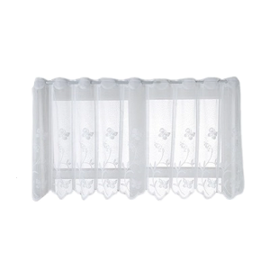 White Sheer Curtain Featurings Lace Trim for Bedroom and Living Room See-Through & provide Privacy Inviting Space