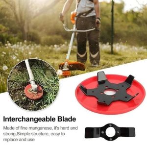 KJ57K 2Pcs ประหยัดเวลา หัวตัดหญ้า ประสิทธิภาพสูง ใช้งานได้สองทาง แผ่นกำจัดวัชพืชสำหรับเครื่องตัดหญ้า หัวตัดหญ้า ทนทานต่อการสึกหรอ หัวกำจัดวัชพืชแบบสากล กำจัดวัชพืช