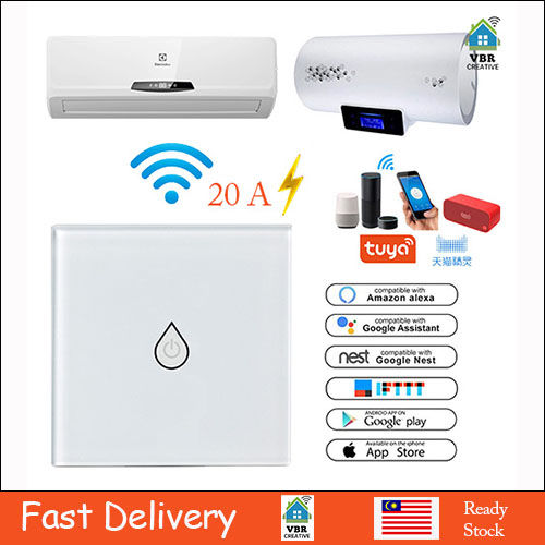 Smart Home Wifi water heater switch / aircon switch 20A VS13 Lazada