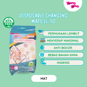 YOUNG YOUNG Alas Ganti Popok Bayi 10 Pcs BPA Free Disposable Changing Mats For Travel