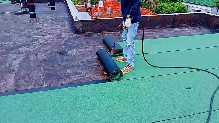 Pelapis anti bocor atap dak beton waterproofing membrane aspal