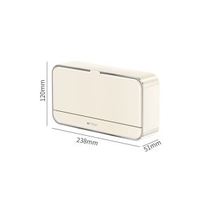 SKYJS Single/Double Grid Drain Soap Holder Non Perforated Drainable Bathroom Storage Rack Light Luxury Dust Proof Wall Mounted with Lid Soap Box Soap Dispenser