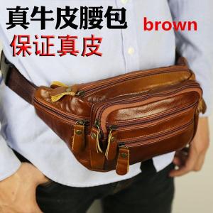 100%หนังแท้    กระเป๋าเอว  กระเป๋ากีฬา  ผู้ชายและผู้หญิง  ถุงขี่