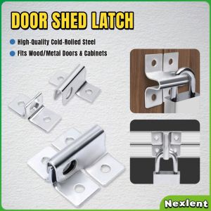 Nexlent Steel Hasp Staple Gate Door Shed Latch Lock Safety Lock Metal Padlock Staple Hasp 1Pc