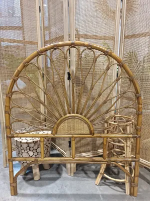 Artistic Natural Rattan Single Headboard