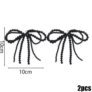 2pcs Fashion Pearl Bowknot Shoe Buckle Ornament DIY Keychain Phone Chain Jewelry Making Supply Shoe Charms Pendant For Sneakers New
