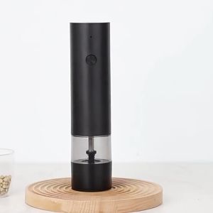 Vixplorn Electric Pepper Grinder Stainless Steel Adjustable Grind Rechargeable Salt Mill LED Light Kitchen Seasoning Tool