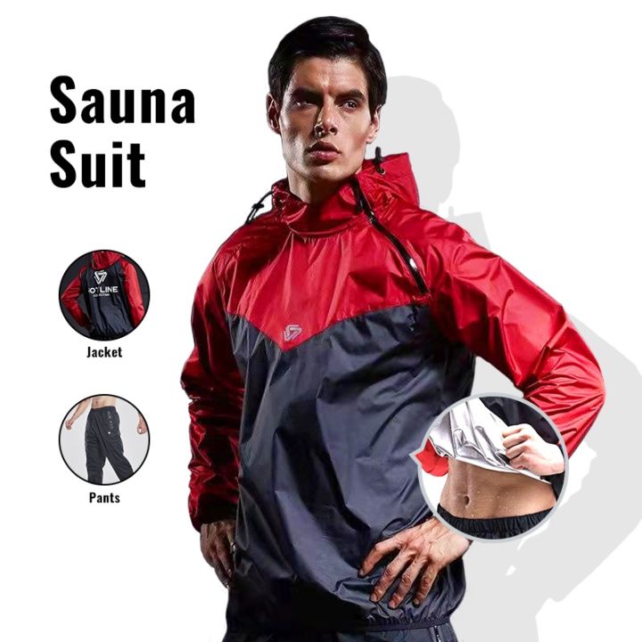 「VeiLai」Sauna Suit Men Sauna Jacket For Men Sweat Sauna Suit For ...