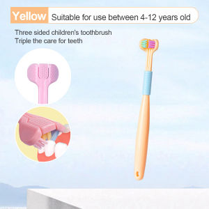 Three Sided Toothbrush Soft Hair Toothbrush Silicone Manual Soft Toothbrush 3-12 Years Children Toothbrush Budak Kanak Berus Gigi Gift 儿童成人牙刷| DaQueen