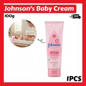 【100g】Johnsons Baby Cream Pink Natural Moisturizer Not Sticky Smoother Skin Face Body Care Fast
