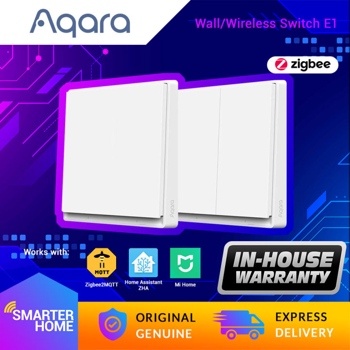 ⚡️ Aqara Wall Switch E1 Zigbee 3.0 Wireless or No Neutral (Single Fire