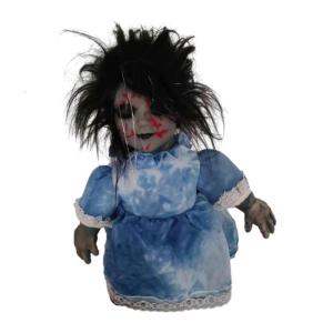 Halloween GhostDoll Electric Horrific Wiggling Doll Spoof Toy Doll Seasonal Holiday Decor Voice Control WalkingGhost