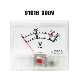 91C16 Analog Panel Volt Voltage Meter Mechanical Pointer Regulator Voltmeter Gauge AC 0-300V