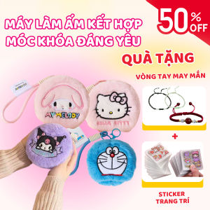 Máy Sưởi Tay Mini Hoạt Hình Nhiệt 40–60°C – Móc Khóa Ấm Tay Dễ Thương Tặng Vòng Tay + Sticker
