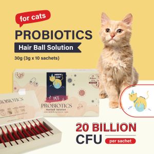 MeowMau 20Billion CFU Pet Probiotic Powder 3gram perSachet / Cat Probiotic Hairball Solution / Pet Supplements 益生菌