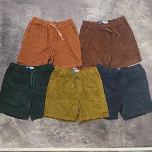 NDY - 100rb 3 pcs Celana Corduroy Saku Resleting Boardshort Pendek Pria Wanita Kolor Premium Tebal