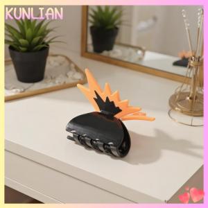 [KUNLIAN] ที่หนีบผมรูปผีเสื้อแบบประกบทำจากอะคริลิคเกาหลีสำหรับเด็กผู้หญิงที่หนีบผมสีคมชัดหรูหราเครื่องประดับผมผู้หญิง