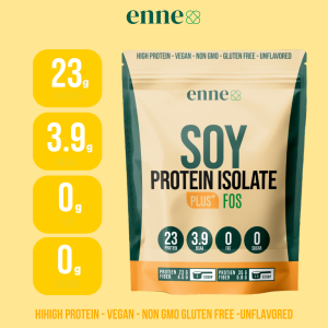 (ส่งฟรี) enne Soy Protein Isolate Plus Prebiotic Fiber : ผสมพรีไบโอติกส์ :1 ซอง ขนาด 908g : โปรตีนพืช | ไม่เติมแต่ง ไลไขมัน ไม่มีน้ำตาล ไม่สากคอ