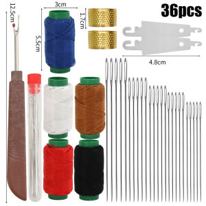 31-39pcs Sewing Needles Sets Portable Big Eyed Clothing Sewing Embroidery Cross Needles Kits Home DIY Apparel Sewing Supplies