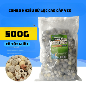 [Giá hủy diệt] Combo vật liệu lọc cao cấp Yee Phân Huỷ Chất Độc Trong Bể Cá Có Sẵn Túi Lưới Đựng Vật Liệu Lọc