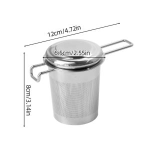 Lucky Star.my Stainless Steel Tea Infuser With Lid Fine Mesh Loose Leaf Tea Strainer For Mug Teapot Reusable