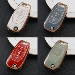 Vỏ Bọc Chìa Khóa Xe Hơi Bằng Da Bộ Bảo Vệ Lật Từ Xa Cho Chevrolet Chevy Cruze 2016 2017 Malibu Aveo Captiva