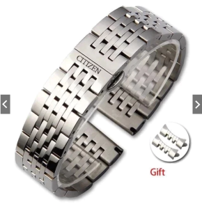 Dây đeo đồng hồ Citizen 7 đường bằng thép không gỉ màu trắng 22mm