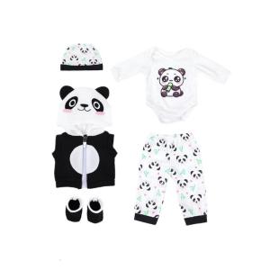 ชุดชุดการ์ตูนตุ๊กตาฤดูหนาวสำหรับเสื้อผ้าให้ความอบอุ่นนุ่ม18ตุ๊กตาธีมลูกแมวแพนด้าช้าง