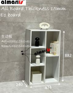 ALMARIIS® (SH207)  5 COMPARTMENT SHELF / 5 COMPARTMENT UTILITY SHELVING / 5 COMPARTMENT BOOKCASE