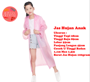 Jas Hujan Anak Merek Eva Ponco Jas Hujan Import Berkualitas Mantel Hujan Anak SD Mantel Hujan Anak Perempuan