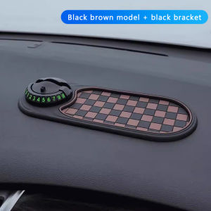 SEAMETAL Car Multifunctional Bracket Anti-slip Mat Number Plate 360° Rotated Car Phone Holder Parking Number Plate Non-slip Mat