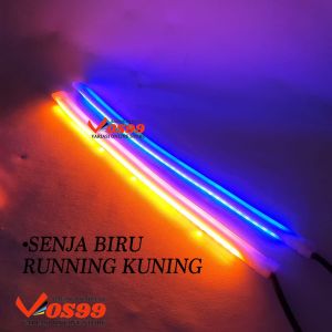 LAMPU ALIS SLIM FLEXYBLE 2 WARNA SEN RUNNING KUNING DAN SENJA BIRU WELCOME UKURAN 30CM WATERPROOF