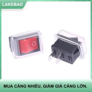 【LAKEBAO】 5 cái push button mini chuyển 2pin snap-in on off Rocker chuyển đổi với không thấm nước bìa đen