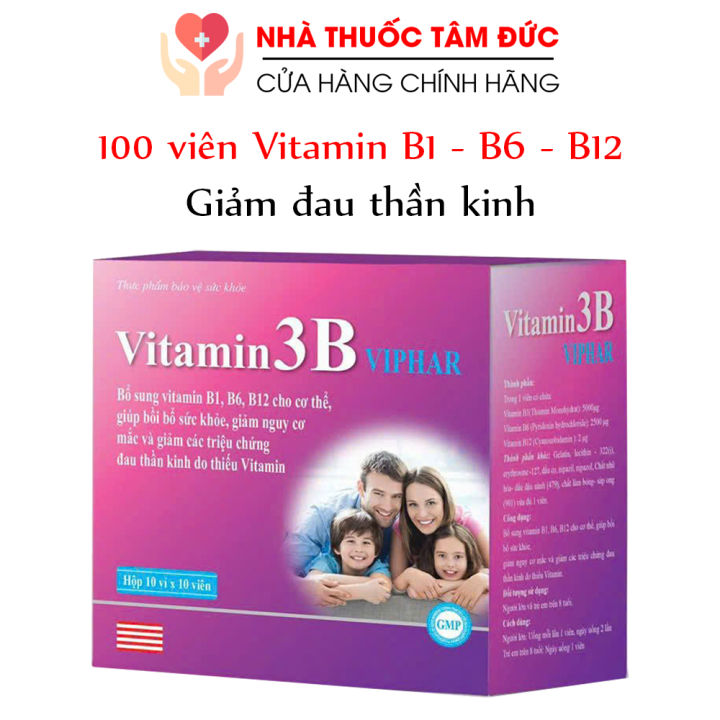 Vitamin 3B Viphar bổ sung Vitamin B1 B6 B12 hỗ trợ giảm đau thần kinh ...