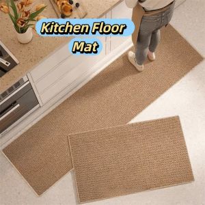 YANGS Super Absorbent Kitchen Floor Mat Long Soft Entrance Doormat Simple Non-slip Linen Weave Bath Mat Bathroom Entrance