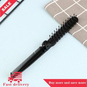 [COD] 1Pc 2 In 1 Travel Portable Fashion Hair Comb Folding Anti-static Plastic Comb Hair Brush Compact Pocket Hair Comb