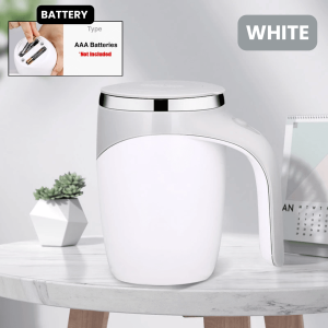 Home2U🏡 Rechargeable Auto Stirring Mug 380ml Automatic Mixing Magnetic Coffee Cup With Lid 304 Stainless Steel Travel Self Stir