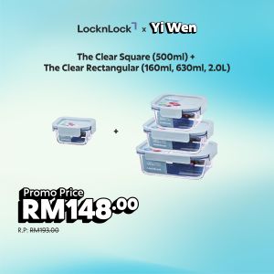 (Yi Wens Live) LocknLock The Clear Bundle (160ml + 500ml + 630ml + 2.0L)