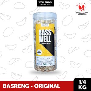 Basreng Well Slice Toples 1/4 KG Rasa Original Daun Jeruk Cemilan Enak Gurih Renyah Krispi Nikmat Lezat Basswell Makanan Ringan Keripik Premium