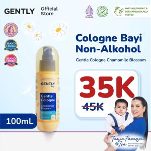GENTLY Baby Gentle Cologne - Parfum Bayi Non Alkohol - Wangi Parfum Tahan Lama - Newborn & Sensitive-skin Friendly