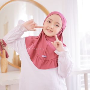 Hijab Instan Anak Jersey Non Pet Kerudung Geblus Jersey Premium