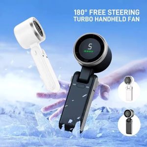 Kipas Mini Tangan Portabel Turbo Daya Besar Alat Pendingin Musim Panas Super Kencang 16500RPM USB Rechargeable Mini Fan