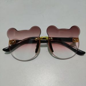 Kacamata Anak Perempuan Mickey Miki Minnie Mouse Frameless Transparant Glossy Fashion Gaya Cantik Cute Lucu