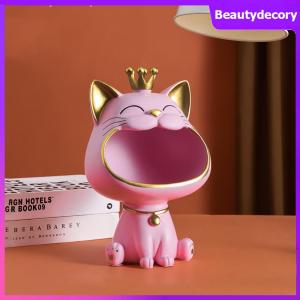 【New Arrival】 Resin Lucky Cat Key Holder Sculpture for Home Decor and Storage Solutions